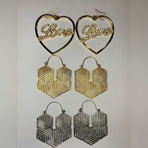 Z) Bundle of 3 fashion earrings
